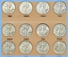 1916 - 1947 Walking Liberty Half Dollar Coin Lot   Xf - Au About Uncirculated