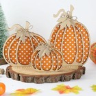 Fall Decor Wooden Pumpkin Decorations For Home 3pcs Autumn Pumpkin Farmhouse 