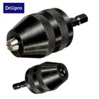 Quick Change Keyless Drill Bit Chuck Hex Shank Adapter Converter Tool A2
