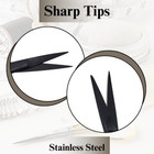 Micro Stainless Steel Scissors For Embroidery   Sewing 4 5  Straight Full Black