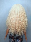 Barbie Doll Wig Size 4 Tibetan Lamb Mohair Ooak Custom  111 Pearl Blond