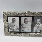 New Vtg 1997 Royal Limited Silver Baby Panoramic Photo Picture Frame  121570