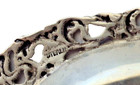 Dutch Sterling Silver Repousse Hallmarked Pair Of Ashtrays Silver  3-3 4  Heavy