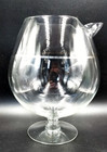 Silver Rim Martini Pitcher Cocktail Server Round Clear Glass Footed Mcm