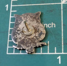 Vintage Silver Tone Turquoise Native American Navajo Owl Metal Pinback Button