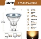 Gu10 Halogen 50w Bulbs 3 Pack 120v Light Base Replacement Candle Warmer Lamp