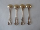 Set Of 4 Gorham Fleury Sterling Silver Master Salt Spoons Pat  1907  Engraved H