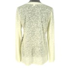 Coldwater Creek Top Womens Large Ivory Black Floral Sequin T-shirt Slub Knit