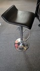 Set Of 2 Adjustable Modern Swivel Bar Stools Dining Chair Counter Height Black