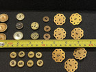 Mix Lot Of Vintage Antique Ornate Metal   Brass Buttons Shank  lot Of 26 