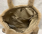 Disney Parks Bambi Snap Closure Soft Faux Fur Tote Bag With Plush Bag Charm -nwt