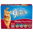  2pack  9lives Meaty Favorites Variety Pack Wet Cat Food  5 5 Oz  Cans  36 Count