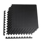 Cap Barbell 1 2 Inch High Density Puzzle Mat 66x43 Inch Black 6 Piece Set