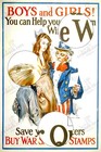 Wwi 1917 Uncle Sam War Savings Stamps Children Patriotic Poster Art Print