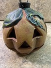 Vintage Cast Iron Jack O Lantern Candle Holder Halloween Lantern 3 Lb Heavy