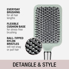 Velvet Touch Paddle Cushion Hair Brush - Detangling Hairbrush - Curly Or Straigh