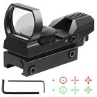 Red   Green Dot Sight Tactical Rifle Scope 4 Reticle Reflex Mount For 20mm Rails