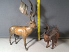 Vintage Leather Wrapped Moose Sculptures 12 25    7  Home Decor  4251la