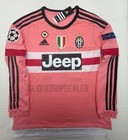 2015 16 Juventus Pink Away Retro Jersey Long Sleeve Pogba  10 Vintage Pinkiconic