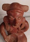 Pre-columbian Ancient  Rare Colima Redware Statue Figurine 10 25 Inch High