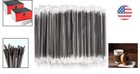 Elegant Black Plastic Stirrer Straws - 1000 Pack  5 75-inch Bpa-free Disposable