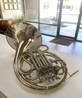 Vintage 1970 Elkhart Conn 8d Double French Horn In Nickel-silver  With Case