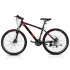 Mtb 26  Wheels 21 Speed Mountain Bike Front Suspension Steel Frame Bicycle Black