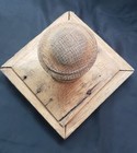 Acorn Top Wooden Newel Post Finial 6 1 2  Tall With A 7  Square Base Gs00240