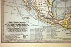 North America Antique Color Map 1898 N  American Continent 12    X 17 