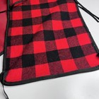 L l bean Buff Plaid Toboggan Cover Pad One Size Red Black Wool Snow Sled