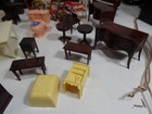 Vintage Dollhouse Miniature Furniture Lot 50 Pieces Doll Renwal Plasco Marx