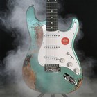 Green Vintage Aged Electric Guitar Sss Pickups Maple Neck Tremolo Bridge