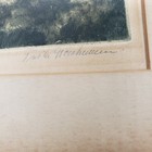 Antique Colorful Lithograph Of Rolandseck Pencil Signed Numbered