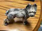 Vintage antique Cast Iron Metal  Terrier    Bulldog   Dog  Coin  Piggy Bank