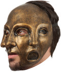 Ghoulish Productions 3 Faces Gold Mask Latex Face Mask Horror Halloween Cosplay