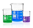 Glass Beaker Set  50 100 250ml - Low Form - Packed In Foam Insert - Eisco Labs