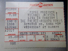 Michael Jackson Oct 26  1988 Concert Tour Ticket And Program The Palace Detroit
