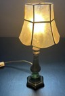 Vtg Capiz Shell Shade Brass Base  Lamp 10    Tall
