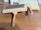 Vtg Schacht Spindle Company Wool Cotton 8  Pair Curved Hand Carder Paddle Wood