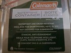 New Original Coleman Watertight Container With Carabiner   Sidelock - Never Used