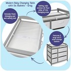 Modern Baby Changing Table - Diaper Station Organizer With 6 Storage Drawers    