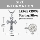 Saint Michael The Archangel Cross Necklace Pendant St Michael Medal Sterling    