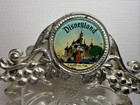 Vintage Disneyland Cut Glass Ashtray Trinkets Mickey Mouse Castle Walt Disney