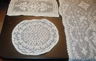Lot Of 4vtg Antique Intricate Lace Pieces  Cutter   Craft Sewing Net Lace