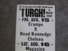 Vtg 1980 Urgh  Cramps X Dead Kennedys Punk Rock Concert Show Poster Santa Monica