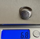 Antique Military Wwi    Us Army 145 Sterling Silver Ring Size 6 Crossing Rifles