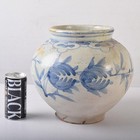 Korean Art Joseon Dynasty Goryeo White Porcelain Blue White Floral Design Vase