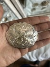 Quality Silver Plate Oval Floral Engraved Western Belt Buckle 1 5in 1825