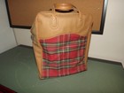 Vintage 1971 Thermos Red Plaid Picnic Set W 2 Thermos Bottles   Food Container