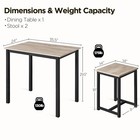 3 Piece Dining Table Set  Kitchen Table   Chair Sets For 2  Compact Table  Gray